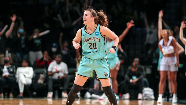 Sabrina Ionescu Wears Nike Kobe 5 'Fade to Black'